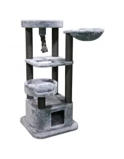 Adori Krabpaal Savannah 60x60x120 cm - Krabpalen - Lichtgrijs&Donkergrijs
