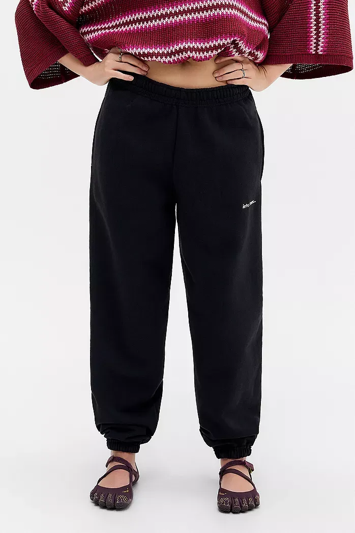 iets frans... Joggers larghi neri con polsini