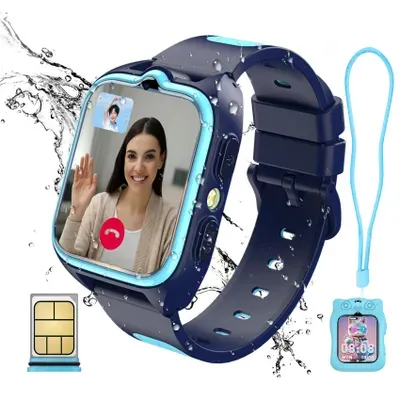 Z30 4G Wasserdichtes Kinder SmartWatch mit GPS+LBS+WiFi SOS-Kamera-Armbanduhr, 800 mHA für Kinder Mädchen Jungen Ab 3 Jahre Touchscreen