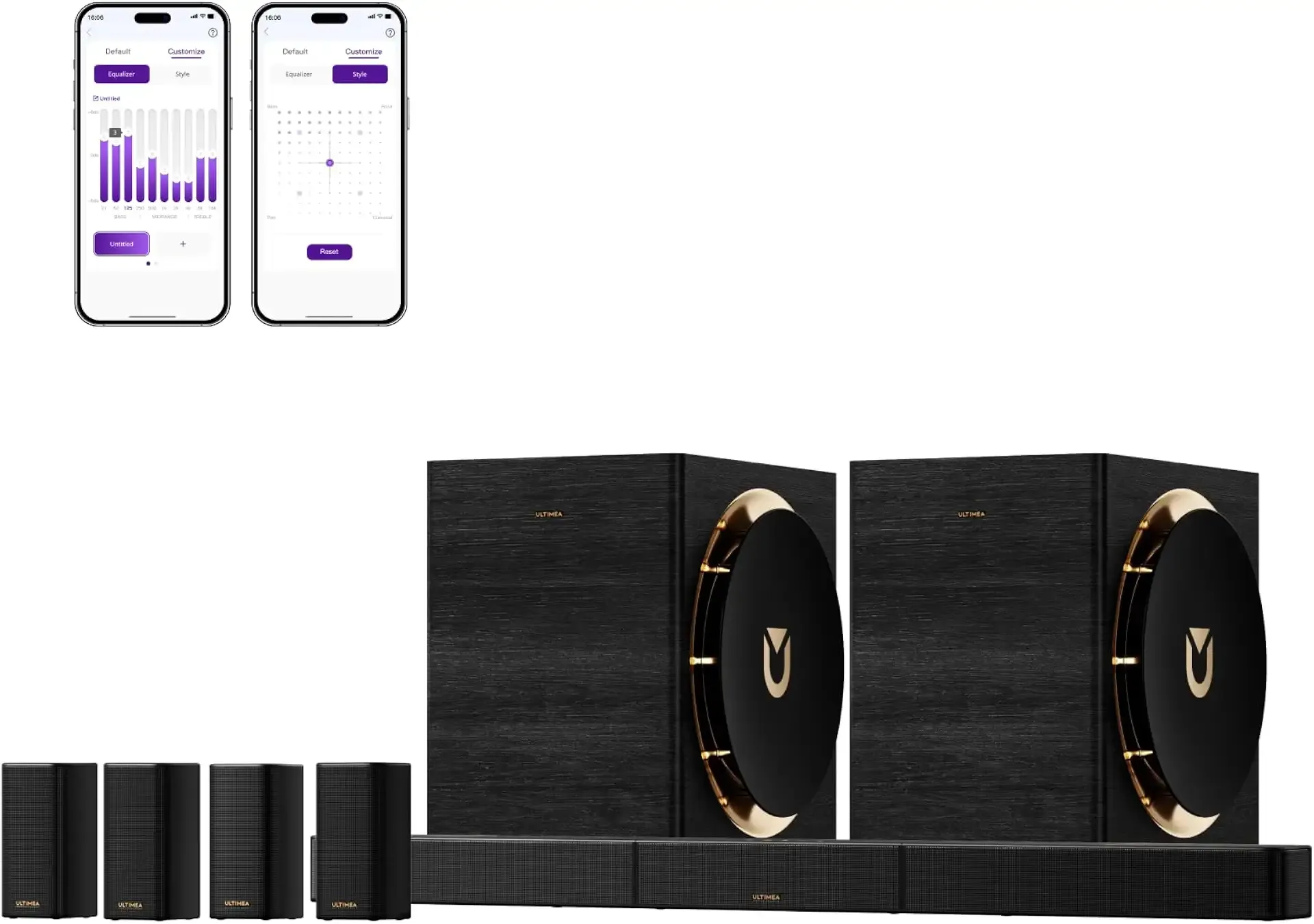 ULTIMEA Skywave X100 Dual 9.2.6 THX-Tuned Wireless Home Theater System | with Dolby Atmos & DTS:X, Dual 10” Subwoofers, 18Hz Low Frequency, 2000W Peak Power, 8K Pass-Through, AVR Grade Sound Bar