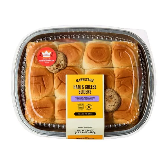 Marketside Ready to Bake Ham & Cheese Sliders, 24 oz, 12 Count (Refrigerated) $12.94 49.8 ¢/oz