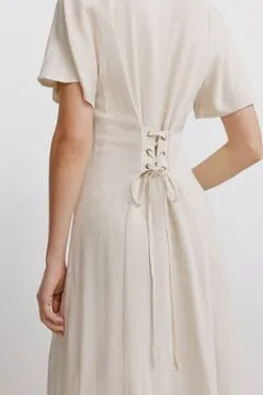 Vestido midi cruzado espalda