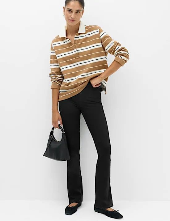 Magic Shaping-Jeans mit hohem Bund und Bootcut mit schmalem Bein