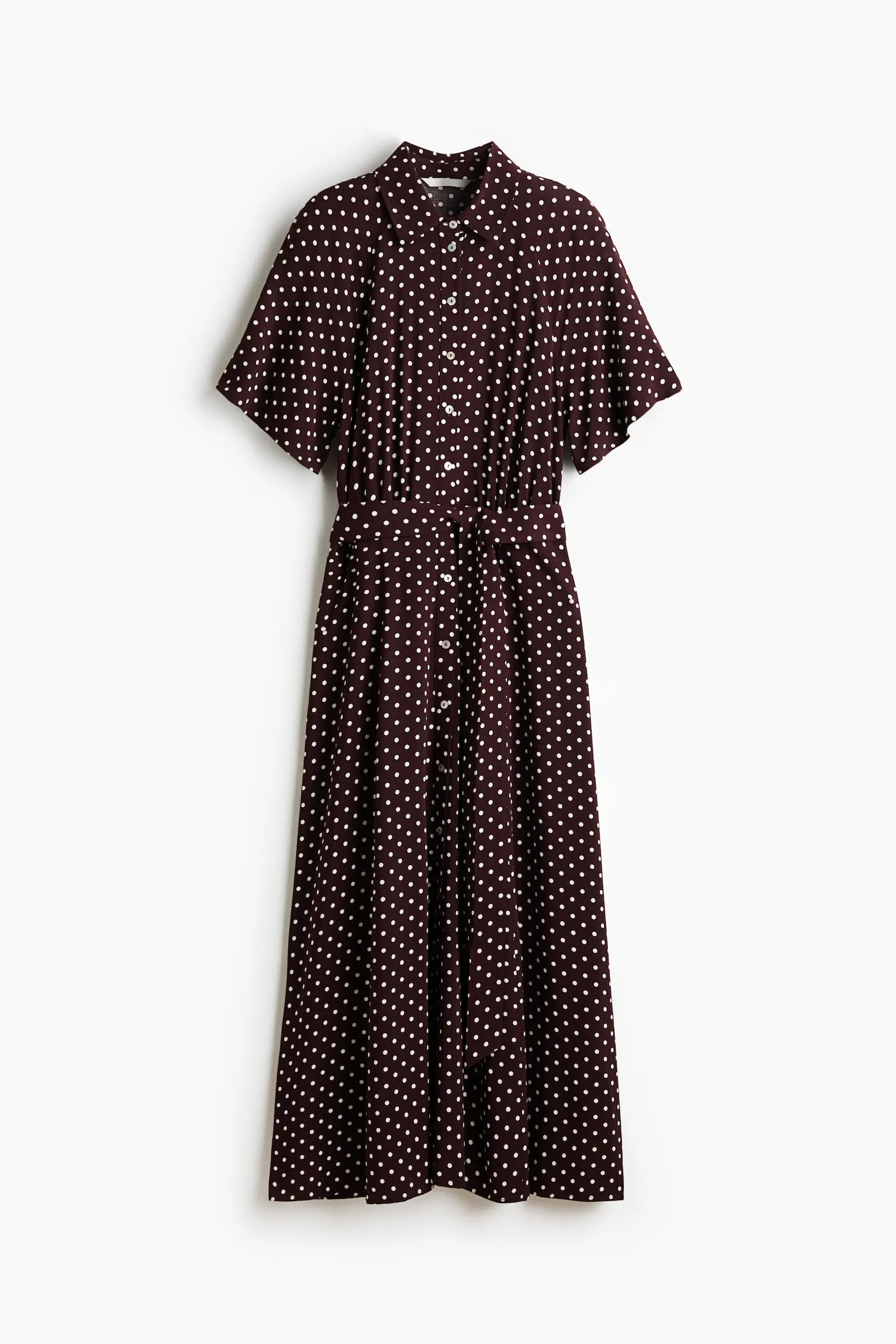 Vestido camisa con cinturón de lazo