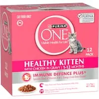 purina one healthy kitten wet cat food chicken in gravy Pouches 12x70g