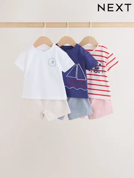 Blue Lion Tops and Shorts Baby Set 6 Piece (0mths-3yrs)