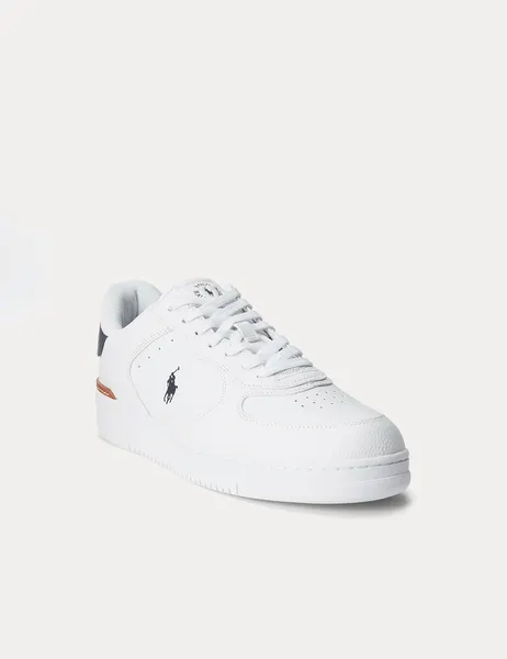 Masters Court Leather Trainer White/navy