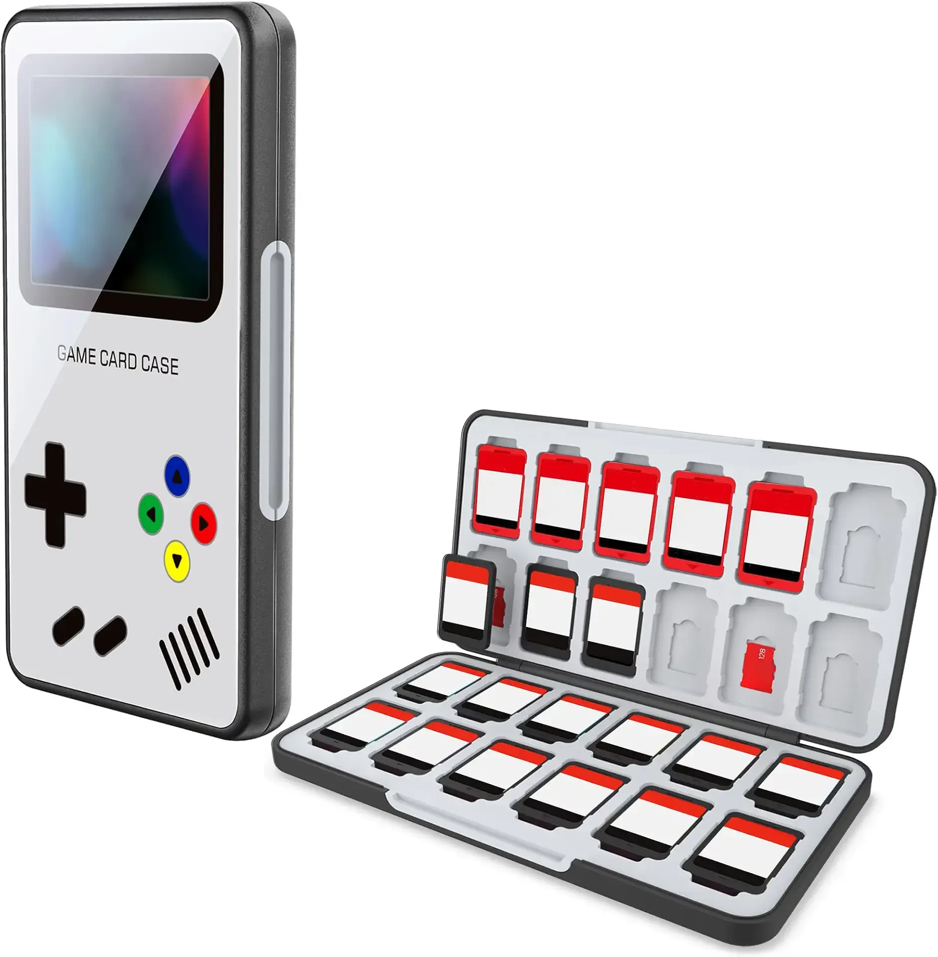 HEIYING Game Card Case Compatible with Nintendo Switch 2 / Micro SD Cards | Portable Game Card Holder, Hard ABS Shell with Soft Silicone Lining, Dedicated Card Slots,Magnetic Closure for Easy Access