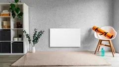 Radiateur céramique ETNA 1500 W blanc thermostat électronique - H.45xL.75xP.11,5 cm