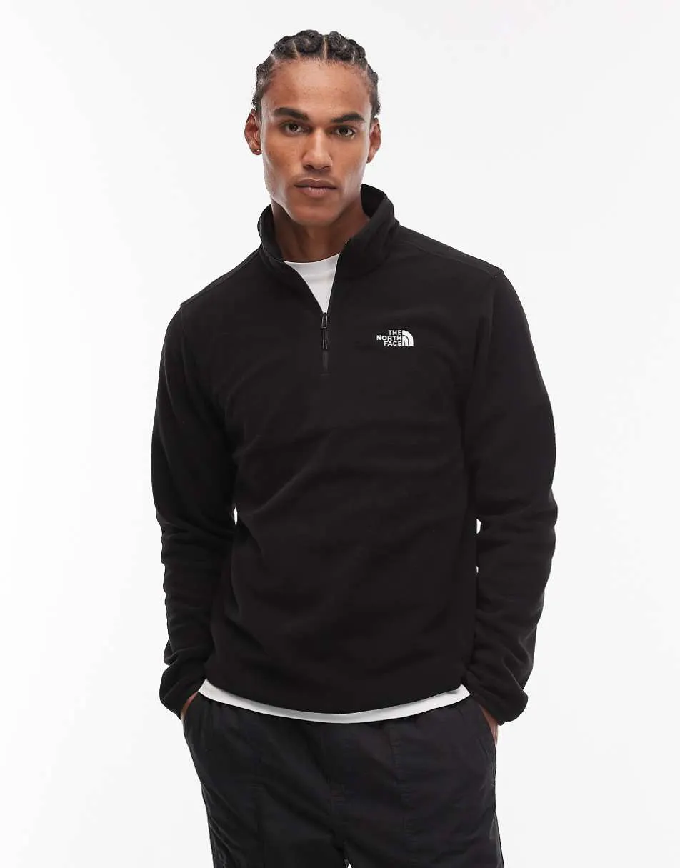 The North Face Glacier 100 1/4 zip fleece in black