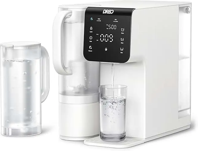 DREO Reverse Osmosis Water Filter Countertop, 7-Stage RO Water Filtration System, Installation-Free, Reduce TDS, Water Filter Pitcher for Home, Kitchen, 3…