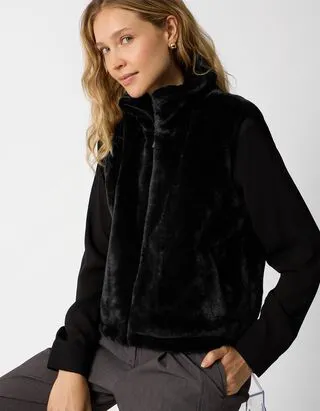 Gilet - Peluche - Nero