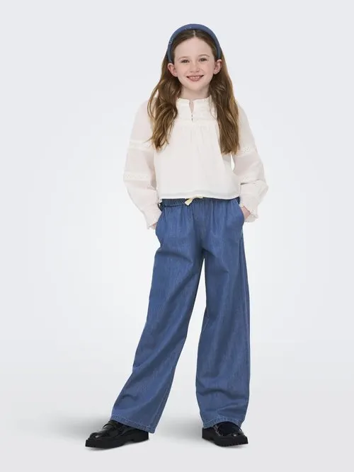 Wide-fit KOGBEA Wide Leg Fit - Bukse - medium blue denim