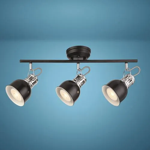 Patriot Lighting® Kaisa Black and Chrome LED Track Light
