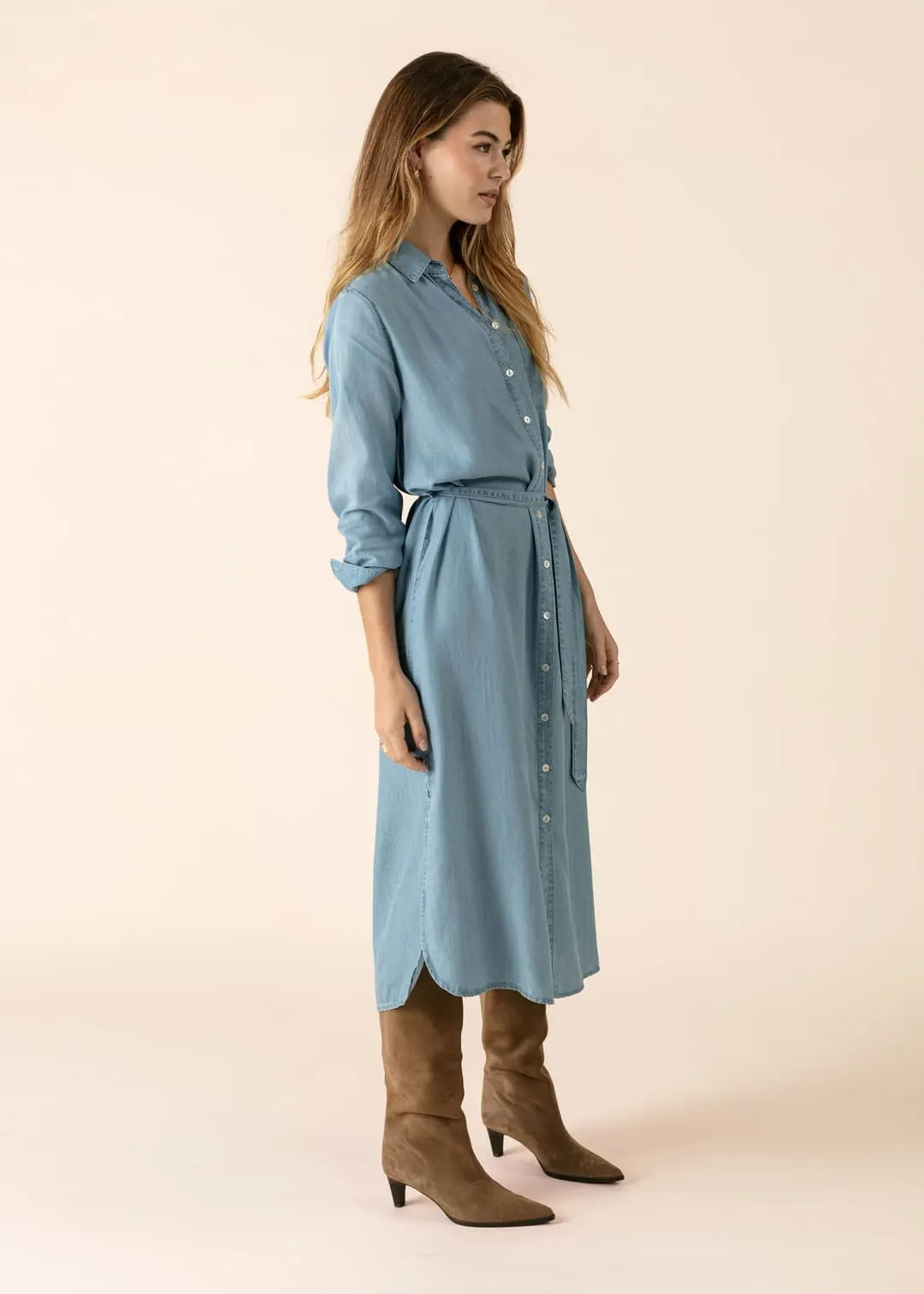 Lång tunika i tencel