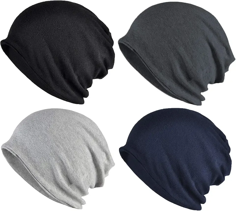 Cotton Slouchy Beanie Hip-Hop Soft Lightweight Running Beanie Adult Skull Hats Cap for Men Women