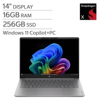 HP OmniBook 3 14" Next Gen AI Laptop - Qualcomm Snapdragon X - Copilot+ PC - 2K OLED (1920 x 1200) - 16GB Memory - 256GB SSD - Windows 11 Home
