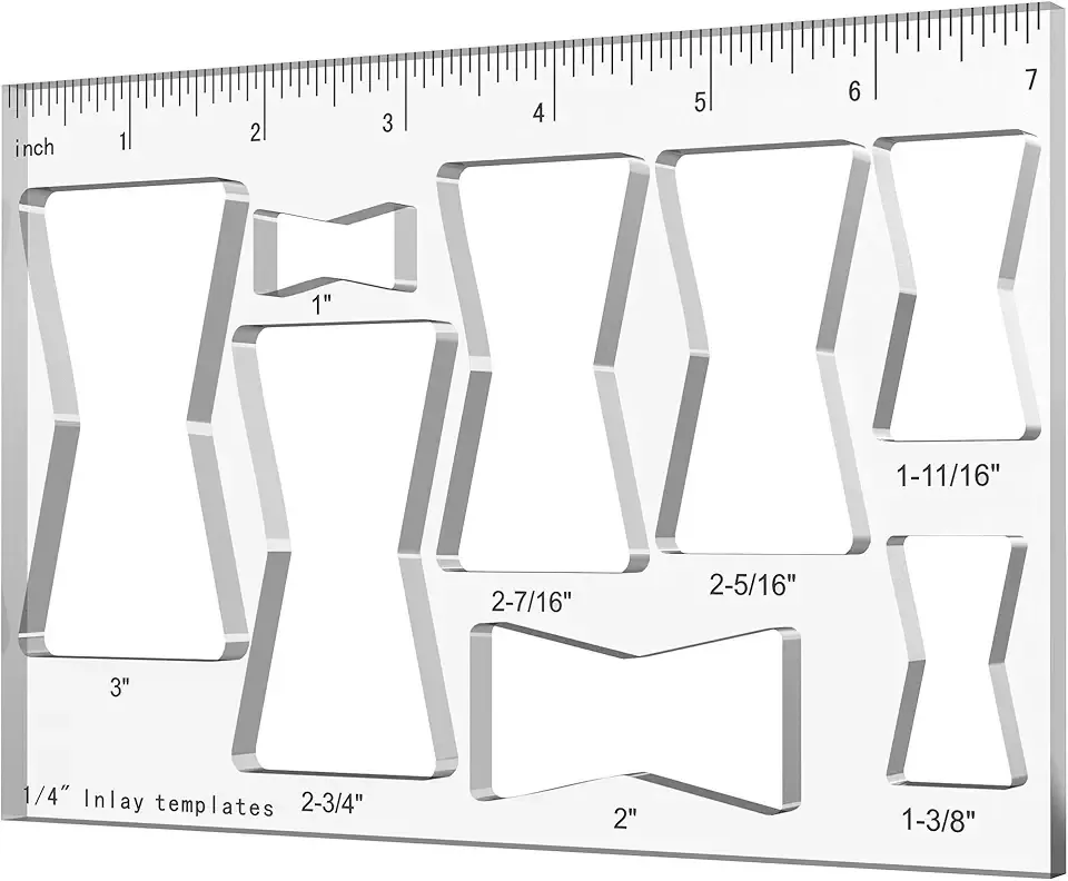 8 in 1 Router Template for Woodworking, Router Jig Bowtie Template for Woodworking, Bowtie Router Template Jig Kit, Butterfly Inlay Template Decorative