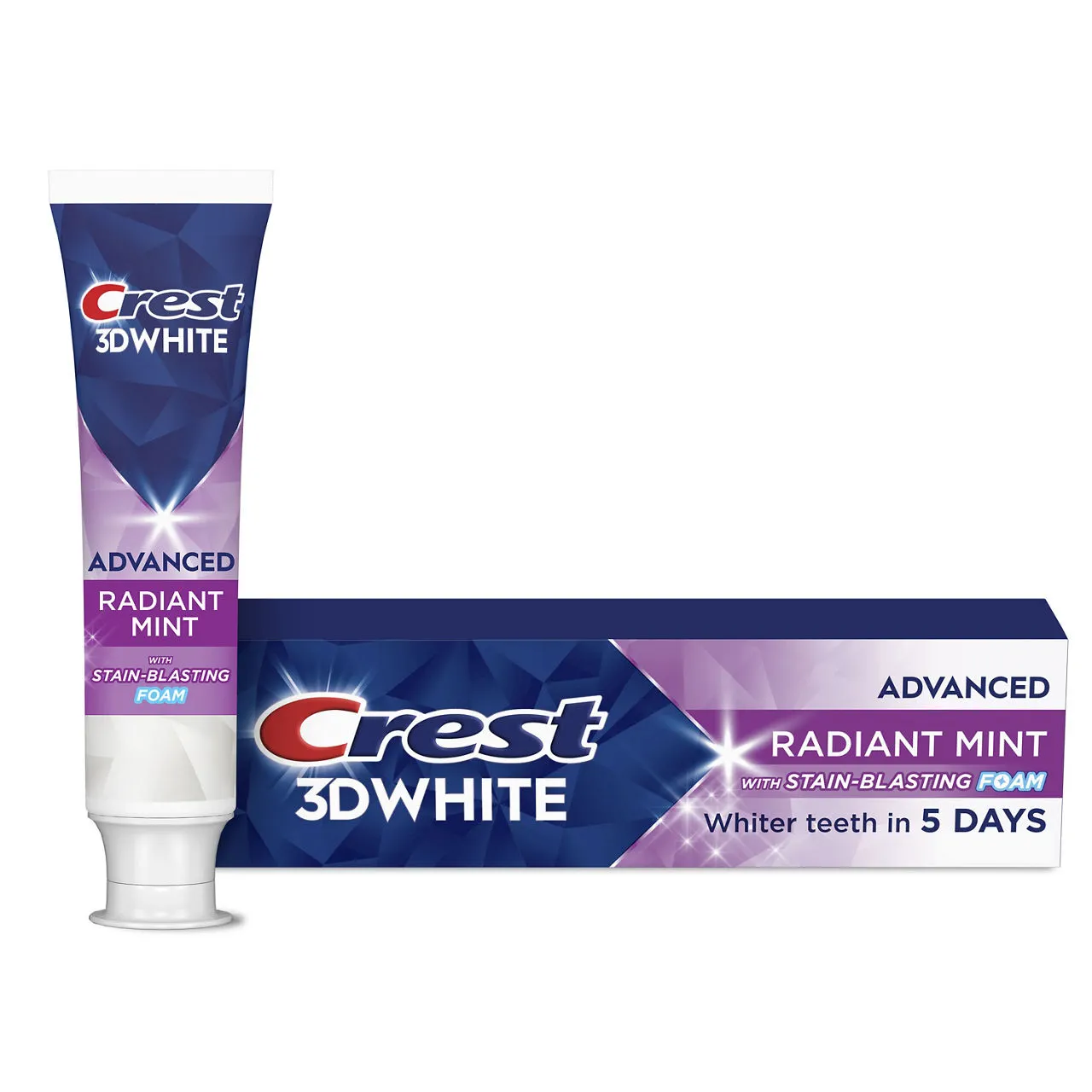 Crest Toothpaste 3DWhite Advanced Teeth Whitening , Radiant Mint, 3.3 oz