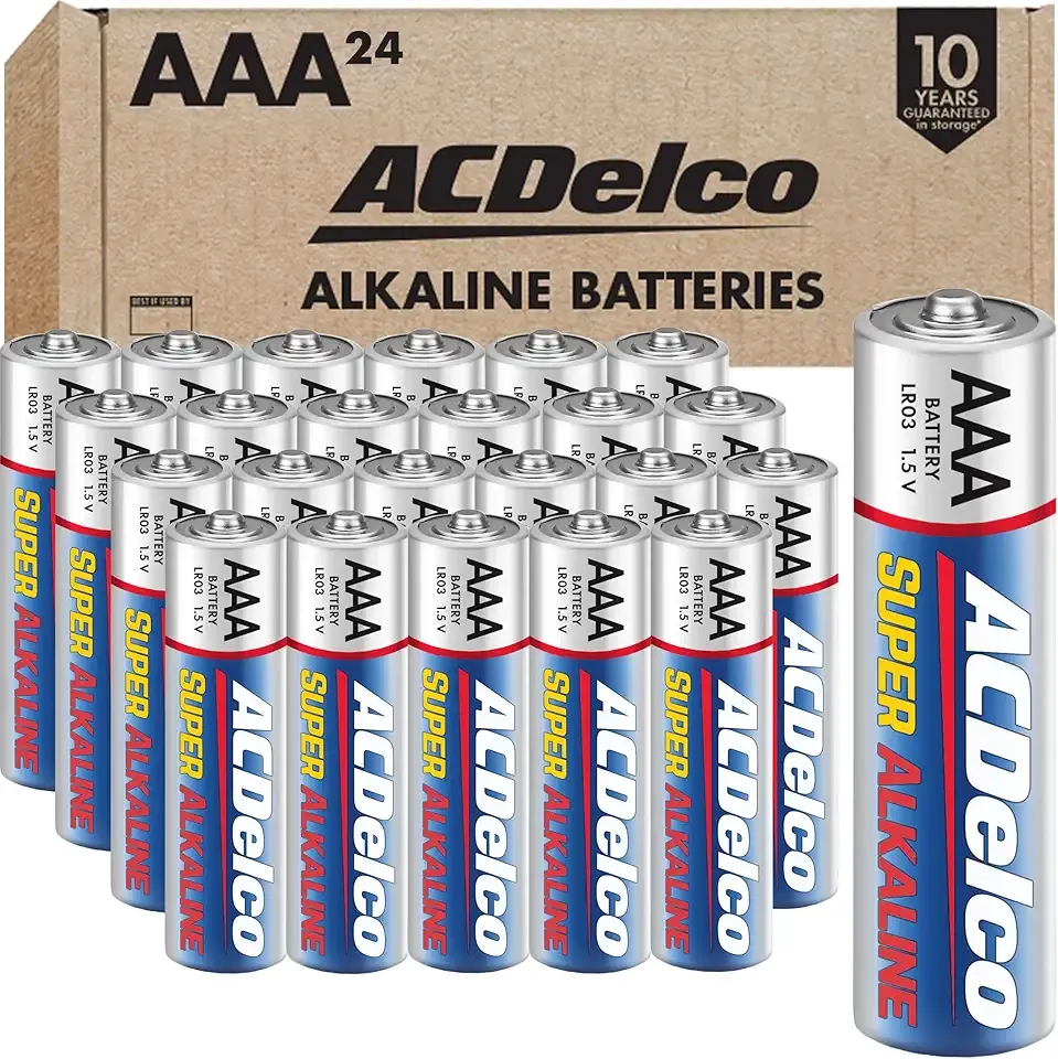 ACDelco 24-Count AAA Batteries, Maximum Power Super Alkaline Battery, 10-Year Shelf Life