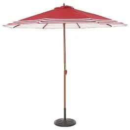 9' Bamboo Market Umbrella, Striped