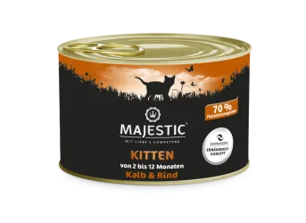 MAJESTIC Kitten mit Kalb, Rind 6 x 200 g