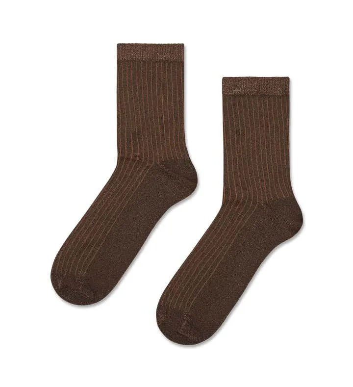 Soft Lurex Short Crew Sock
