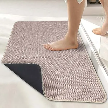 Bath Mat,Ultra Thin Bathroom Rugs,Rubber Bath Mats for B…