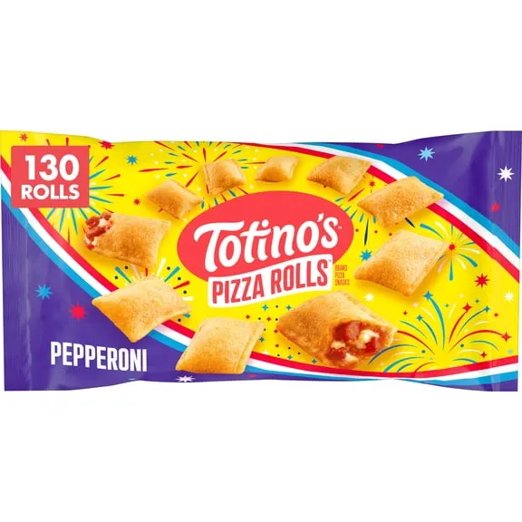Rollback Totino's Pepperoni Pizza Rolls, 130 Rolls (Frozen) $10.67 Was $11.87 16.8 ¢/oz