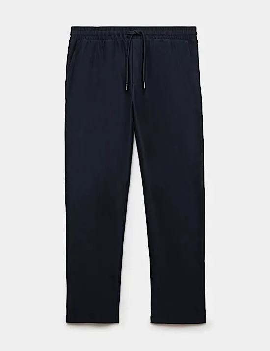 Bundfaltenhose aus reiner Baumwolle mit Twill