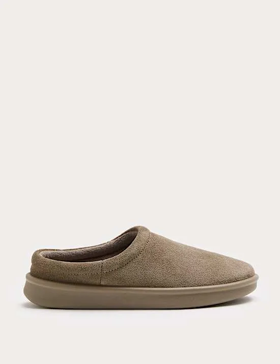 Suede Mule Slippers