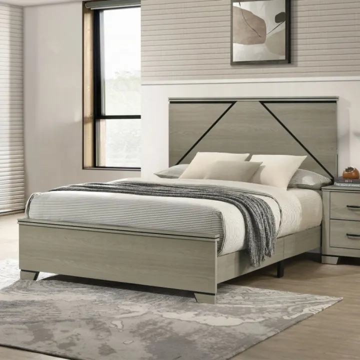 Joanna Queen Bed with LED by Acme Furniture - Gray