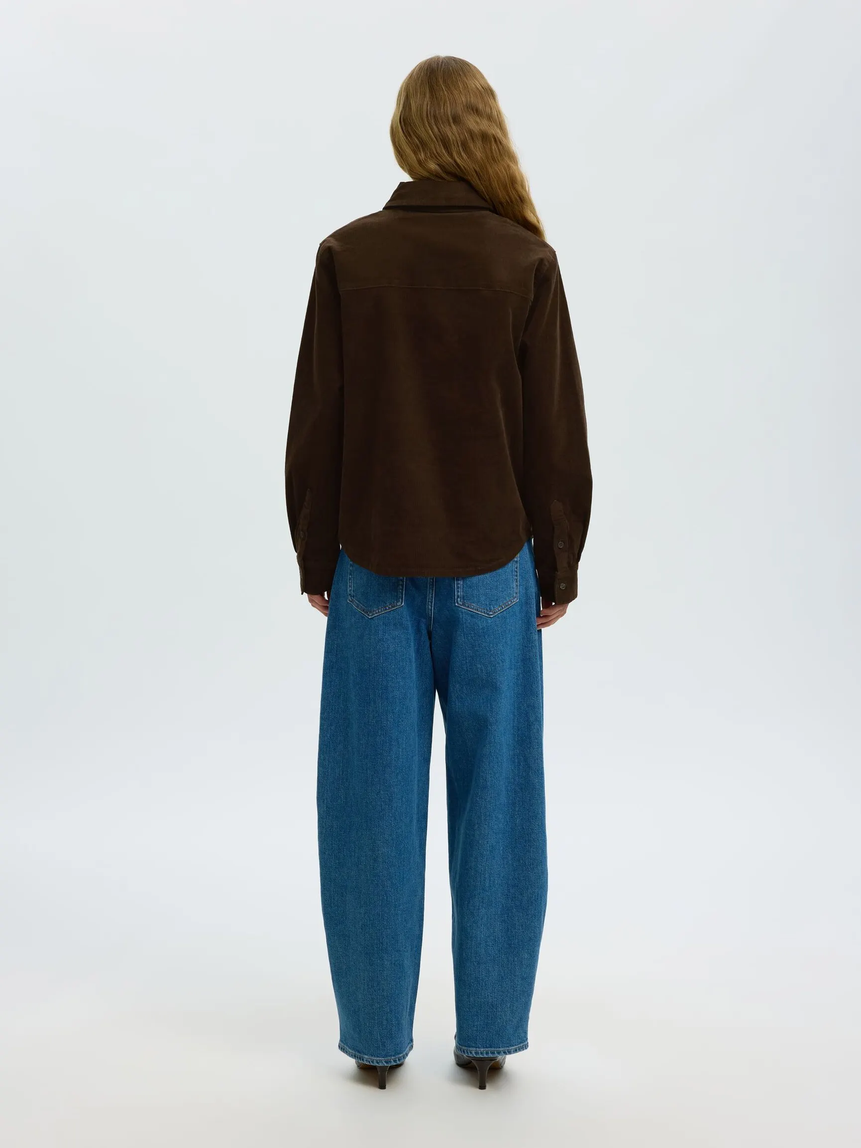 REGULAR FIT CORDUROY SKJORTE