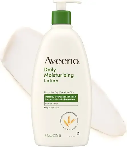 Aveeno Daily Moisturizing Body Lotion, Fragrance-Free, 18 fl. oz