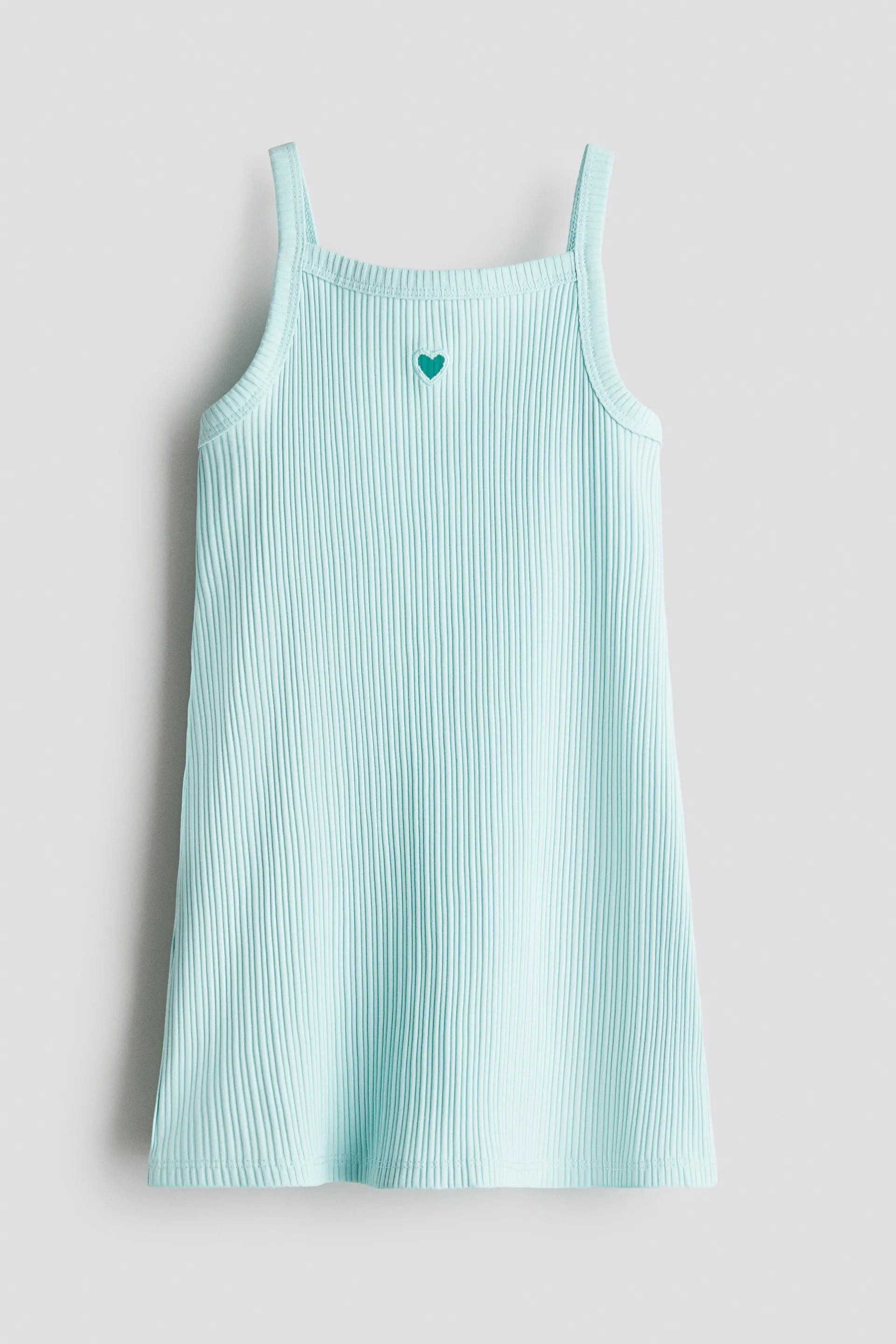 Vestido acanalado con tirantes