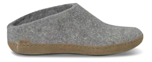 Glerups Tøfler med Skinnsåle Grå