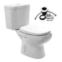 Kit inodoro largo Mónaco con depósito y accesorios blanco brillante