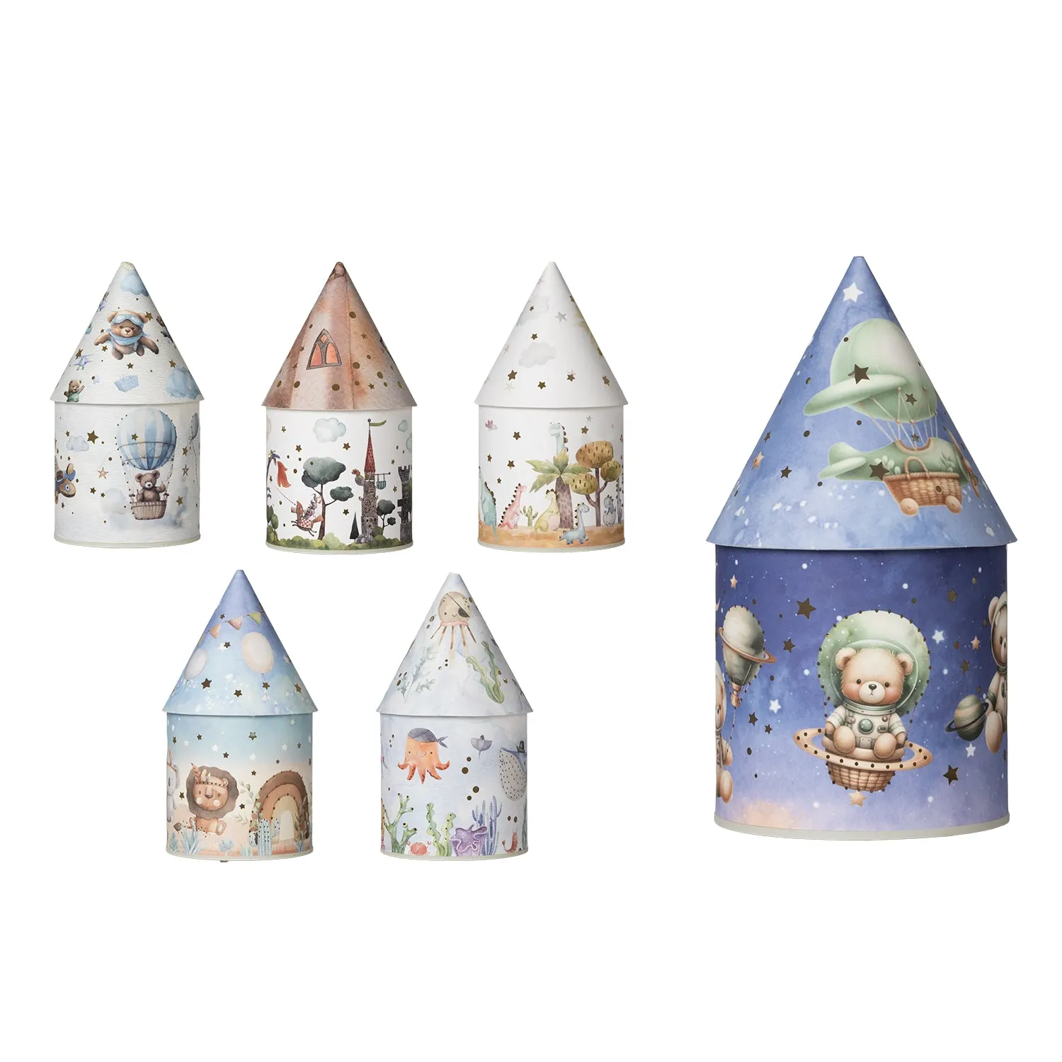 Lampada LED Magical Night in Carta Telata Olandese h20 cm