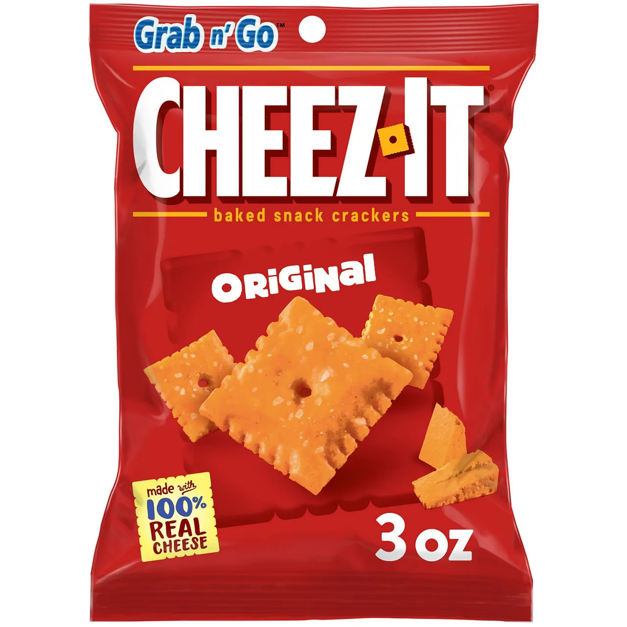 Cheez-It Cheese Crackers Original, Baked Snack Crackers, 3 oz