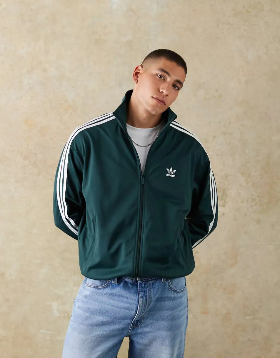 adidas Originals Firebird track top in green
