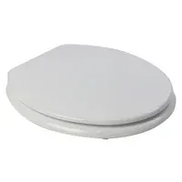 Tapa y asiento para inodoro ovalado de MDF blanco