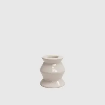 Boston Living Harlow Ceramic Candle Holder White
