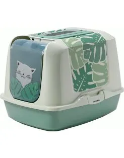 Moderna Trendy Cat Eden Kattenbak - Kattentoilet - 50.2x38.8x37.5 cm Lichtgroen Warm Wit Large