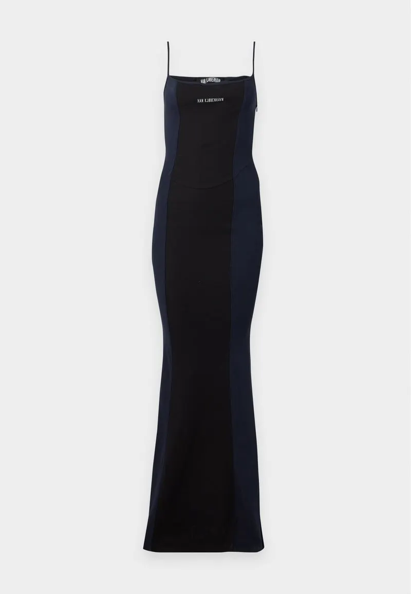 DIAMOND SLIP DRESS - Maxikjole - black/navy