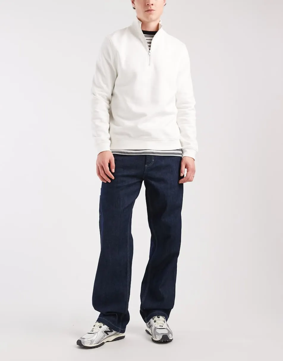 Lee carpenter wide leg jeans in dark wash blue