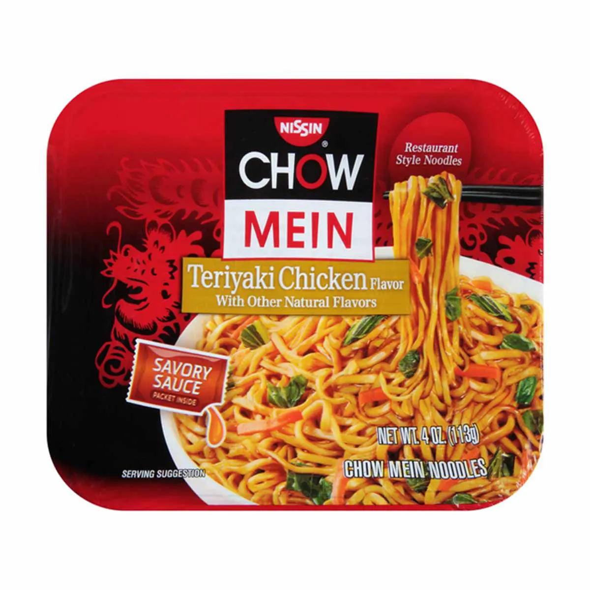 Nissin Chow Mein Teriyaki Chicken, 4 oz