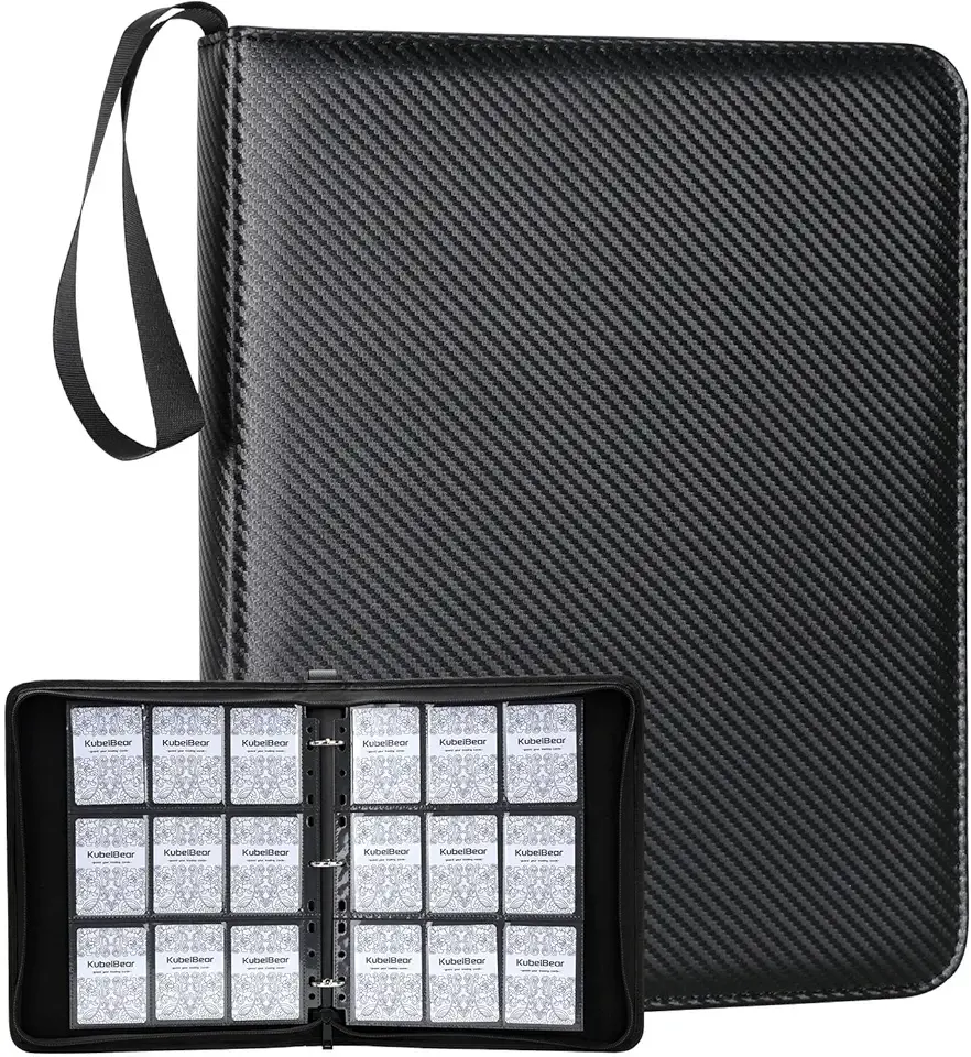 Card Binder – 720 Capacity, Zippered Trading Card Holder for MTG, Sports & Collectible Cards – Acid-Free, Durable & Travel-Friendly Storage (Black, 9 Pocket)