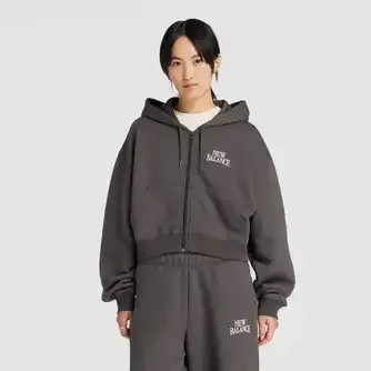 New Balance Womens Trackside Fleece Full Zip Sweat