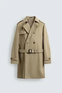REGULAR FIT DOUBLE-BREASTED TRENCH COAT