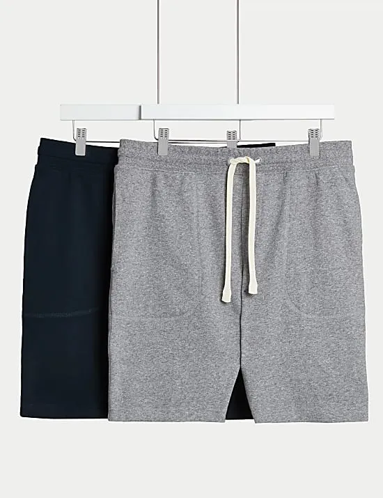 2 Pack Pure Cotton Jersey Shorts